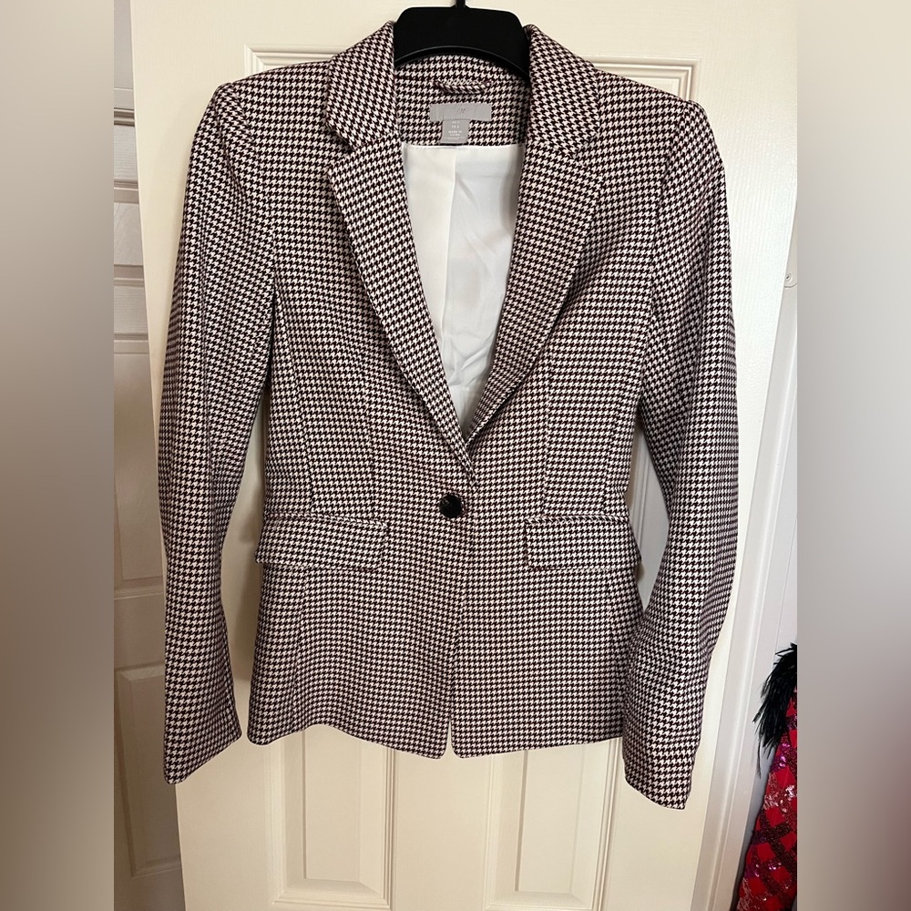 H&M Houndstooth Blazer | Women’s Size 2 | Tailored Workwear Jacket